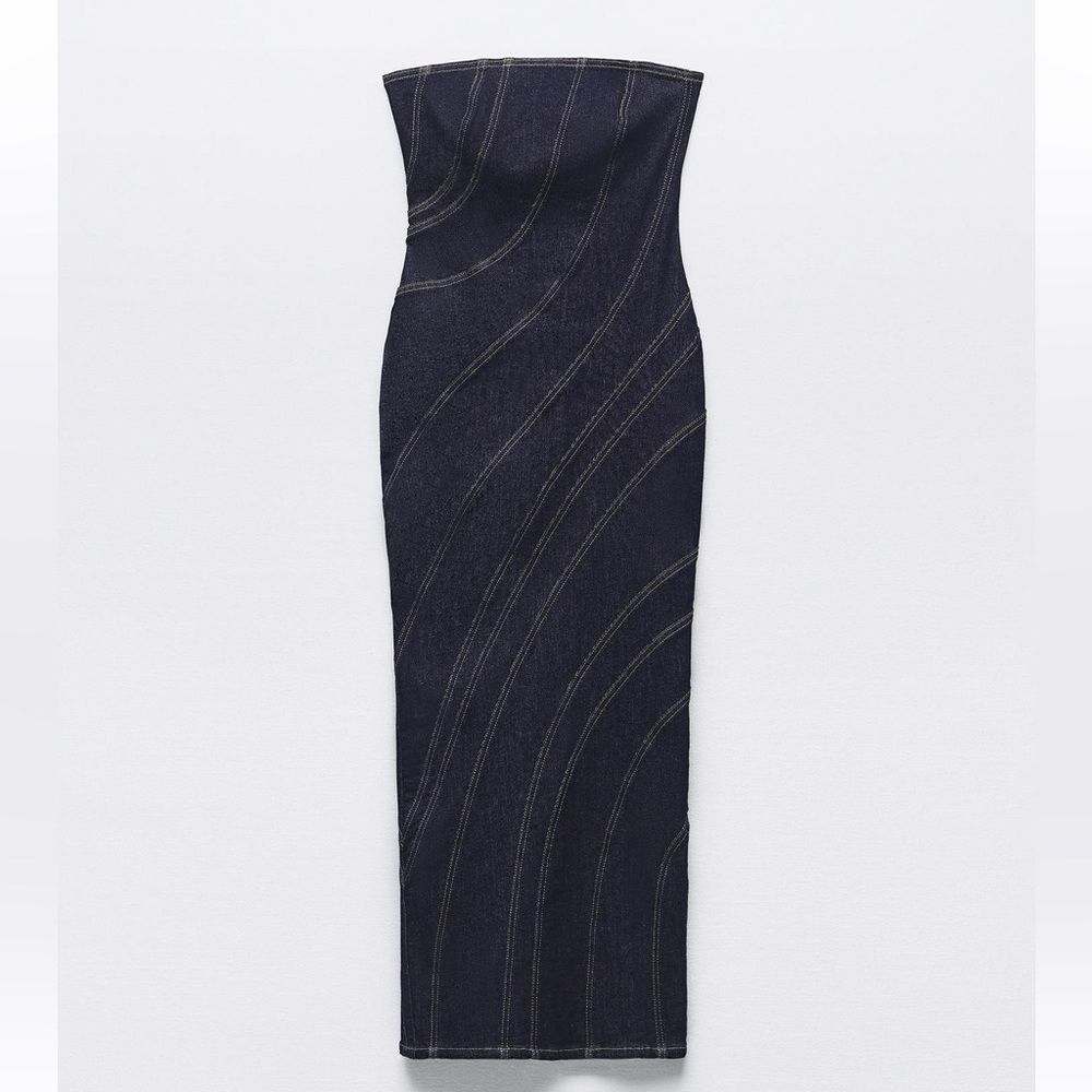 Zara Black Strapless Mini Dress